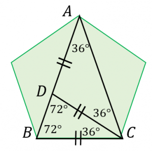 cos72°と正五角形