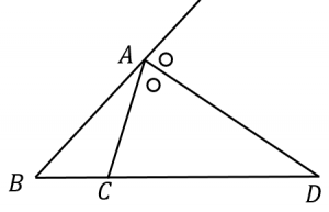 外角の二等分線と辺の比