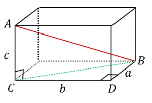 直方体の対角線の長さ