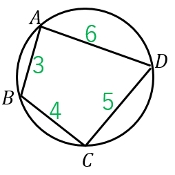 円に内接する四角形の面積