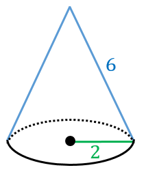 円錐の側面積（例題）